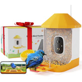 Smart Bird Feeder with Camera & AI Bird Identification – 2K HD Video, Solar Powered, 32GB Card, Live View & Alerts – Perfect Gift for Bird Lovers - Dzees B6
